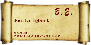 Buella Egbert névjegykártya